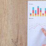 Metrics - Person Pointing Paper Line Graph